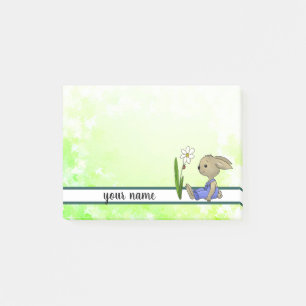 Post-it® Lièvre avec fleur personnalisé