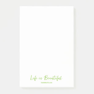 Post-it® Life is Beautiful Green Blog Marque site