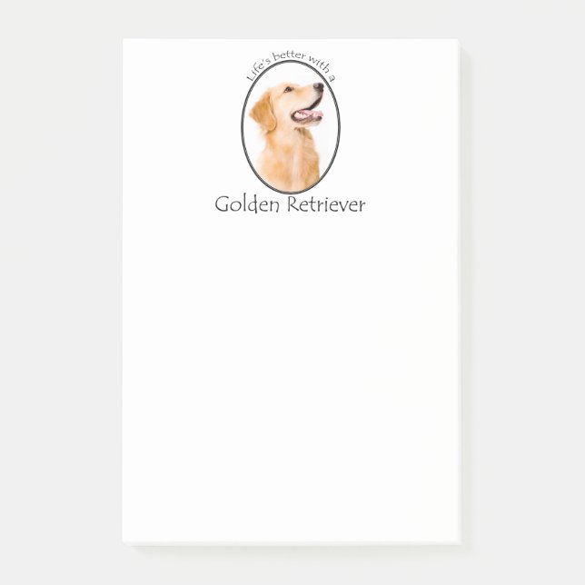 Post-it® Lifes Better Golden Post-It Notes (Devant)