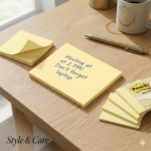 Post-it® Light Canary Simple 4" x 3"