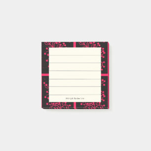Post-it® Ligne de jardin de minuit Fleur de framboise