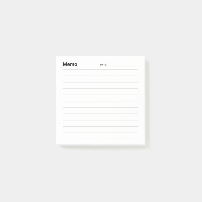 Post-it® Ligne de mémo simple minimale (Devant)