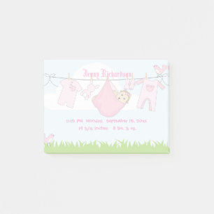 Post-it® Ligne de vêtements mignonette bébé fille