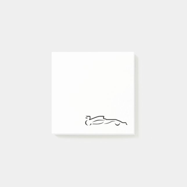 Post-it® Ligne de voiture de course dessin Silhouette (Devant)