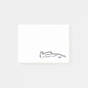 Post-it® Ligne de voiture de course dessin Silhouette