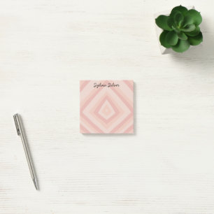 Post-it® Ligne rose pâle CUSTOM Chic Monogramme Personnalis