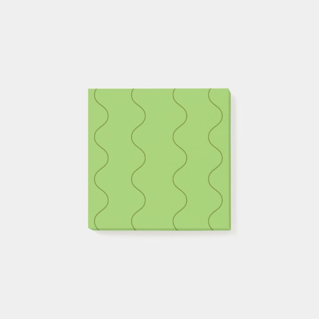 Post-it® Ligne Super verte Wavy Abstraite moderne minimalis (Devant)
