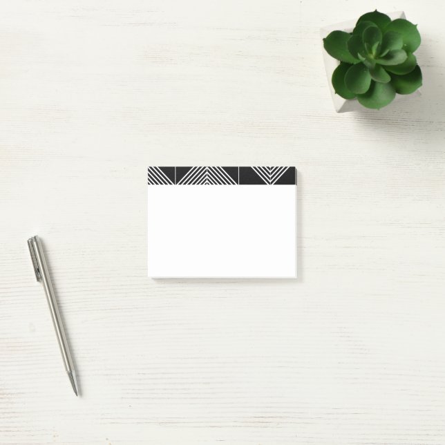 Post-it® Lignes Art Déco Noir  (Bureau)