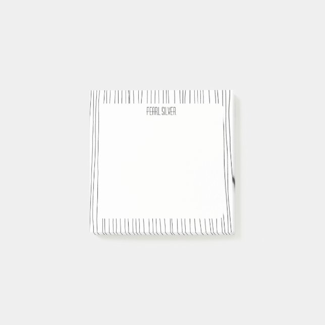 Post-it® Lignes artisanales personnalisées Monogramme chic  (Devant)