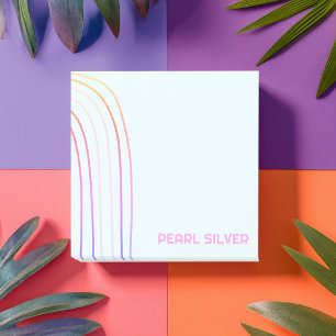 Post-it® Lignes courbes personnalisées fait main Monogramme