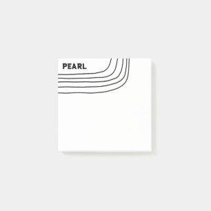 Post-it® Lignes courbes personnalisées Monogramme personnal