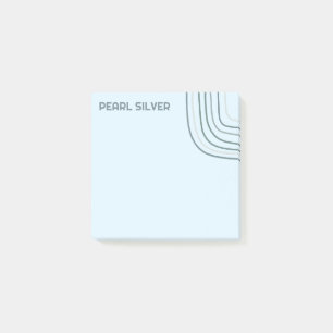 Post-it® Lignes courbes personnalisées Monogramme personnal