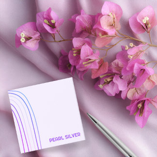 Post-it® Lignes courbes personnalisées Monogramme personnal