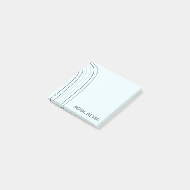 Post-it® Lignes courbes personnalisées Monogramme personnal (Incliné)