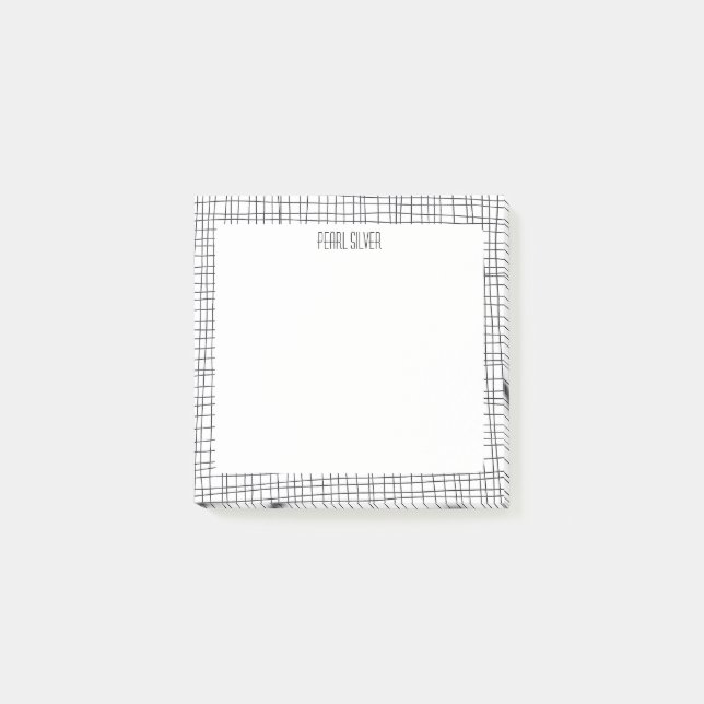 Post-it® Lignes de grille personnalisées Monogramme personn (Devant)