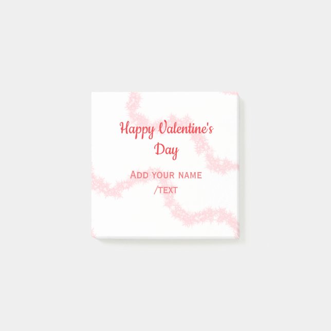 Post-it® lignes de paillettes rouges joyeuse Saint-Valentin (Devant)