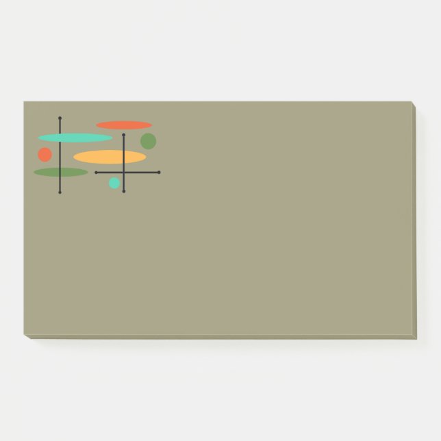 Post-it® Lignes de point ovale rétro (Devant)