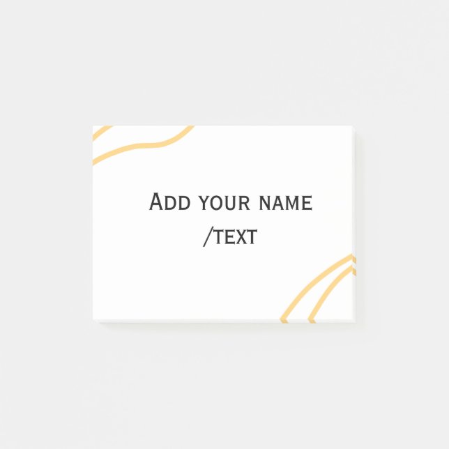 Post-it® lignes de texte de nom de bordure espagnole jaune  (Devant)