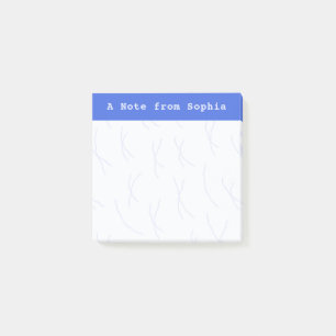 Post-it® Lignes esquissées abstraites Personnalisé Bleu R