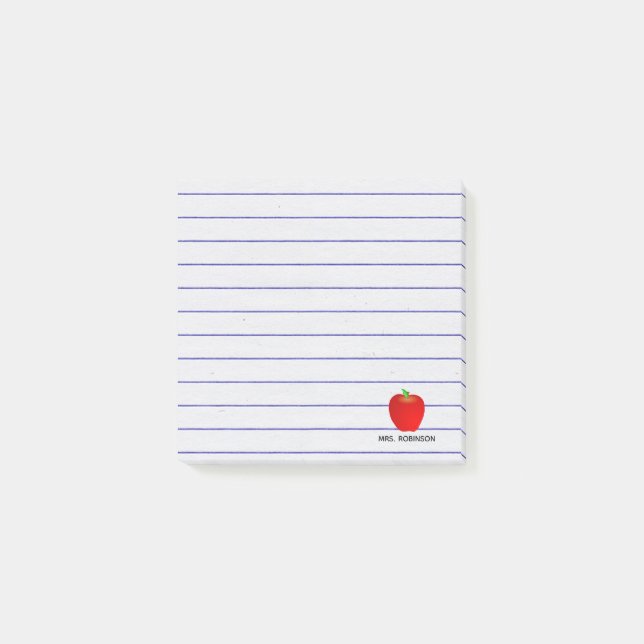 Post-it® Lignes faites sur commande notes collantes d'Apple (Devant)