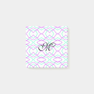 Post-it® Lignes ondulées simples aquarelle bleu violet ajou