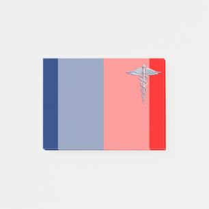 Post-it® Ligue des symboles médicaux de Silver Caduceus