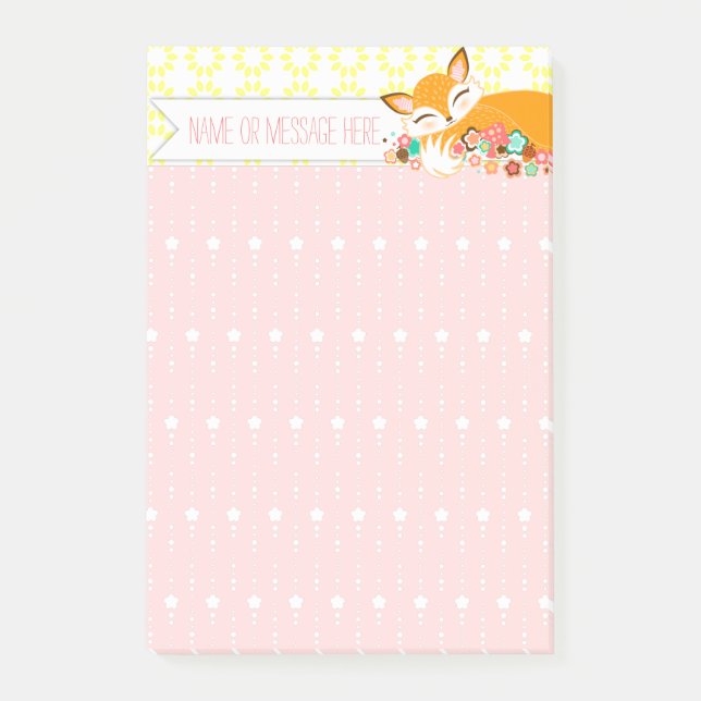 Post-it® Lil Foxie - notes faites sur commande Girly (Devant)