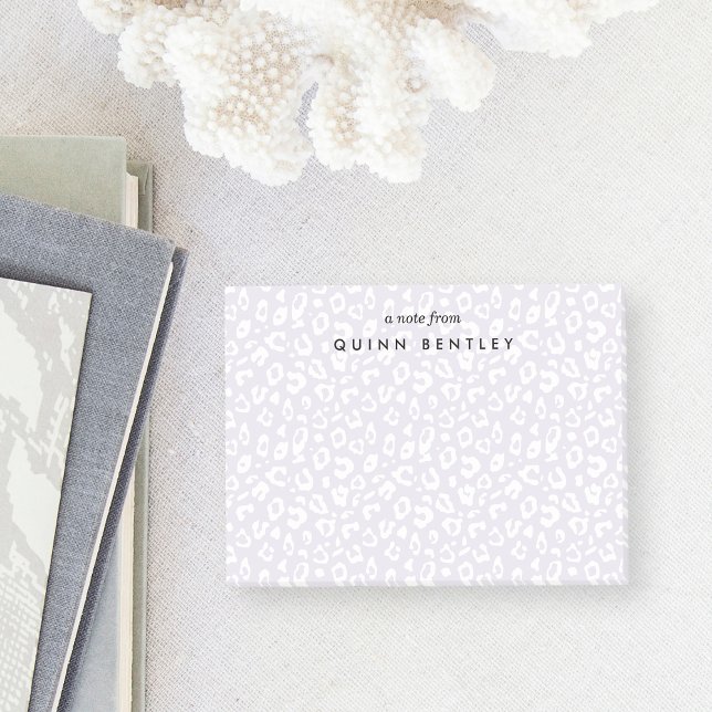 Post-it® Lilac | Empreinte de léopard Pastel Personnalisé (Créateur téléchargé)