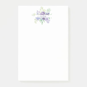 Post-it® Lilac floral aquarelle personnalisé