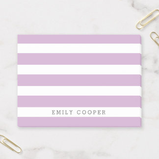 Post-it® Lilac Purple et Blanc Classic rayures Monogramme