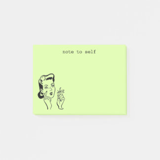Post-it® Lime Drôle Rétro Femme de ménage Note à soi