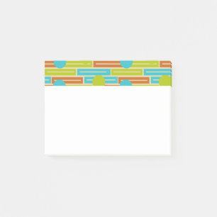 Post-it® Lime Green, Cinnamon Brown, Rectangles Turquoise P