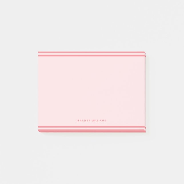 Post-it® Limite rose minimaliste féminin élégant (Devant)