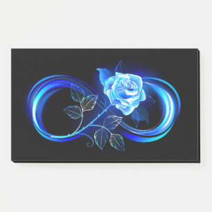 Post-it® L'infini lumineux avec une rose bleue