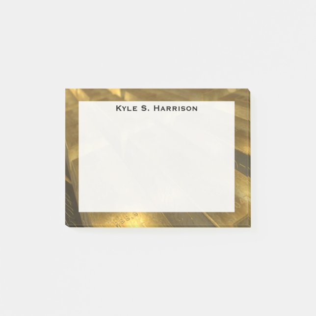 Post-it® Lingot d'or de richesse Feng Shui Monogramme (Devant)