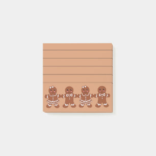 Post-it® Linked Gingerbread Girls Boys Post It Notes
