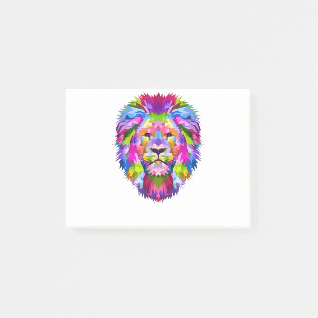 Post-it® Lion coloré (Devant)