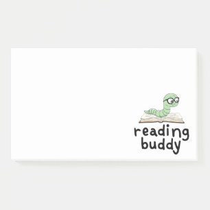 Post-it® Lire Buddy Cute Bookwort Avec Livre