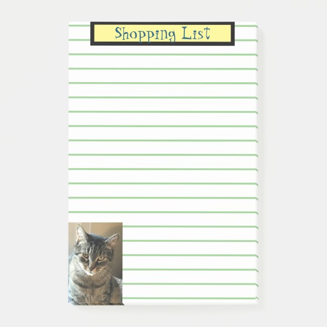 Post-it® Liste d'achats de chats (Devant)