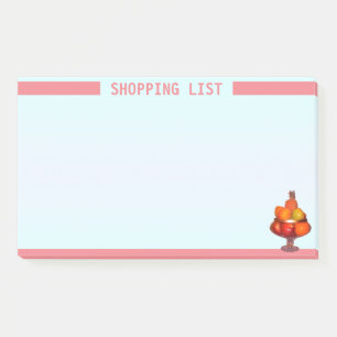 Post-it® Liste d'achats personnalisée et bol de fruits