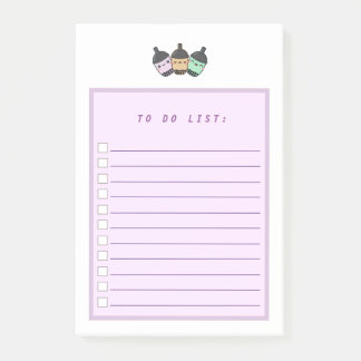 Post-it® Liste de bulles de thé de taro pourpre