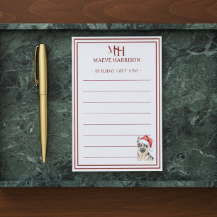 Post-it® Liste de cadeaux de vacances pour berger allemand
