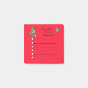 Post-it® Liste de chèques personnalisés de Noël