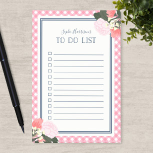 Post-it® Liste de choses à faire aux roses roses élégantes