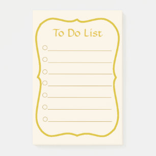 Post-it® Liste de choses à faire & Cadre doré