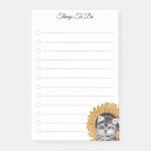 Post-it® Liste de choses à faire & Chien mignon avec notes 