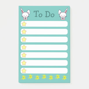 Post-it® Liste de choses à faire de Lapin de Pâques