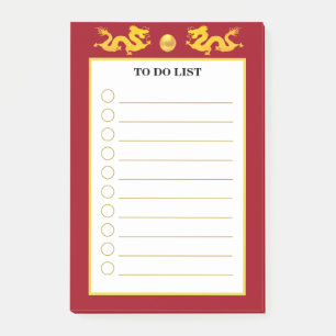 Post-it® Liste de choses à faire en rouge et blanc avec des