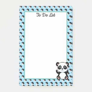 Post-it® Liste de choses à faire Panda Bear & motif Yin Yan
