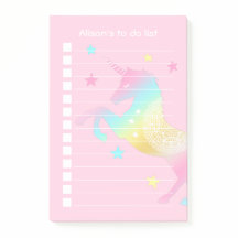 Liste de choses à faire Pastel Unicorn personnalis